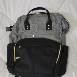 Stylish Gray and Black Backpack